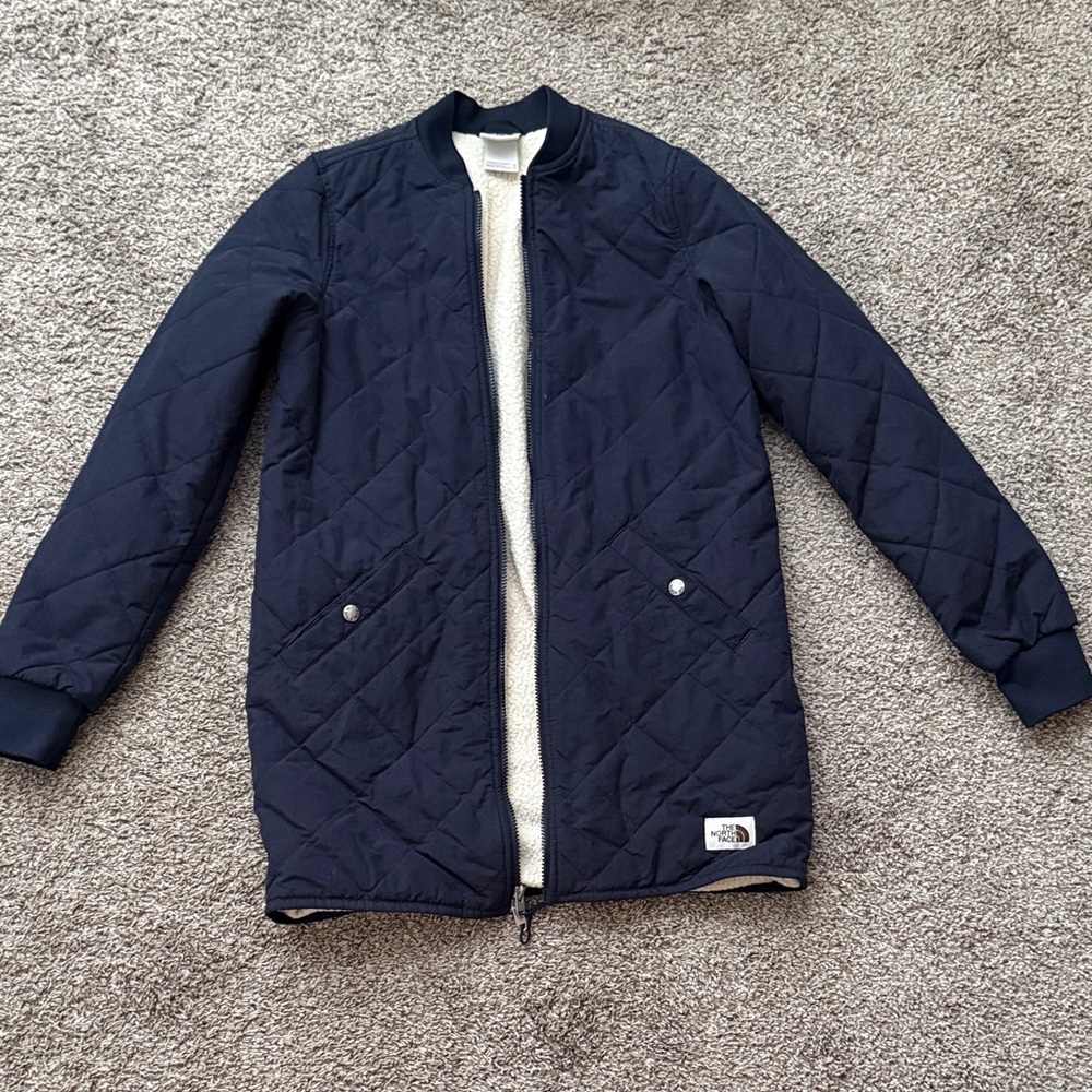 The North Face Dark Blue Quilted Puffer Jacket